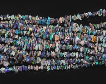 Opal klasy AA, opal nieszlifowany, kryształ czarnego opalu, kawałki opalu ognistego o długości 16 cali, naturalny opal etiopski, opal ognisty, tworzenie biżuterii