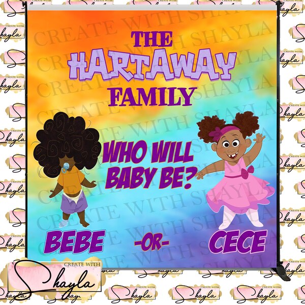 The Proud Family Gender Reveal Backdrop Etsy UK