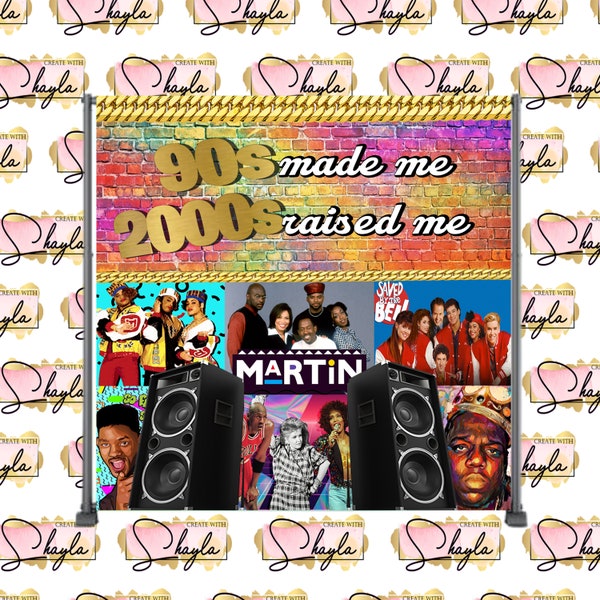 Throwback 90s 2000s Backdrop 90s Made Me 2000s Raised Me - Digital Download File Only