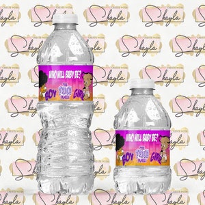 Proud Family Gender Reveal Water Bottle Labels - DIGITAL FILE ONLY