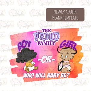 Proud Family Gender Reveal Shirt Template - DIGITAL FILE ONLY image 4