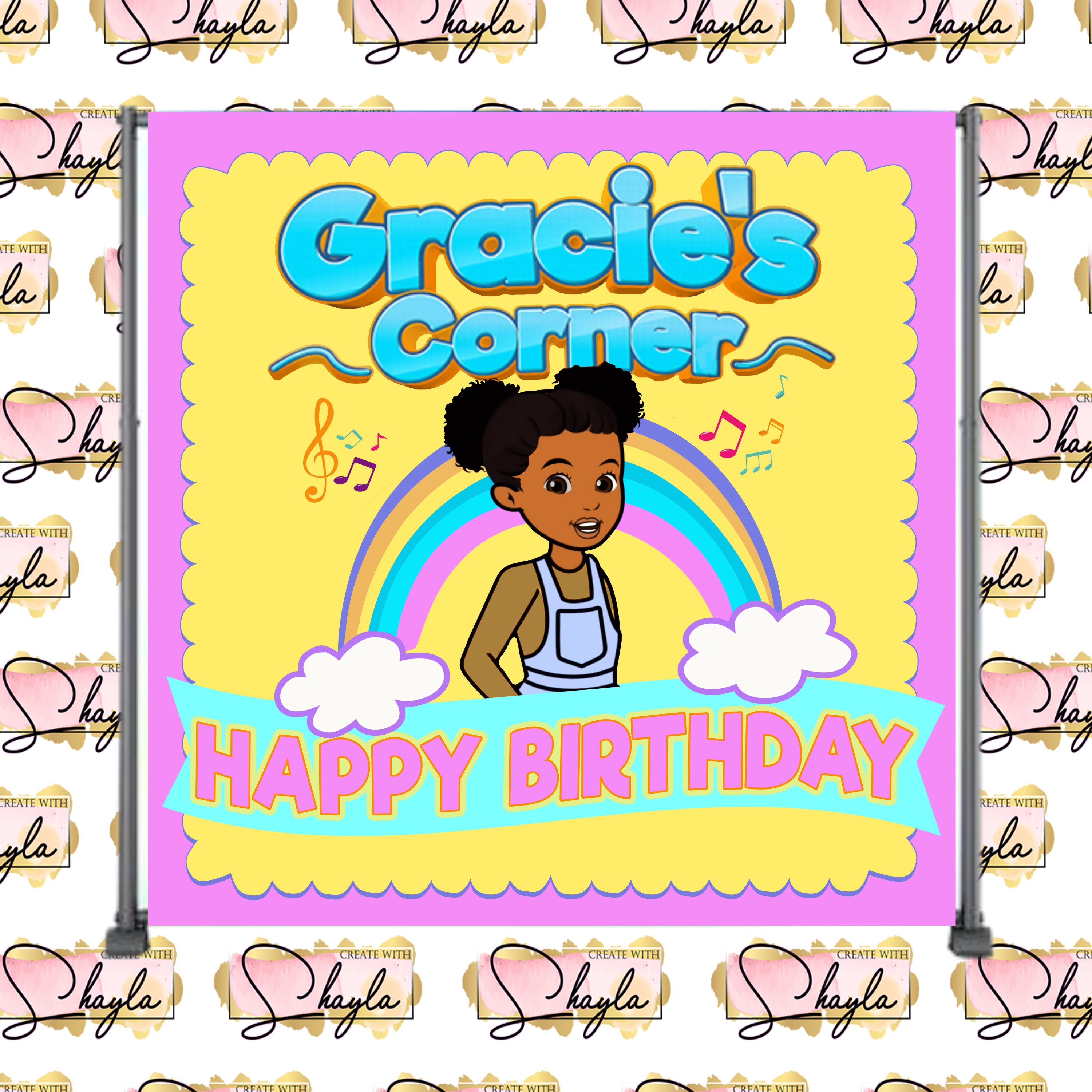 Gracie's Corner Digital Backdrop, Gracie's Corner Banner, Gracies