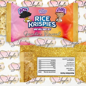 Proud Family Gender Reveal Rice Krispy Wrapper - DIGITAL FILE ONLY