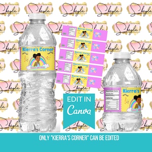 Gracie&#39;s Corner Custom Water Bottle Label