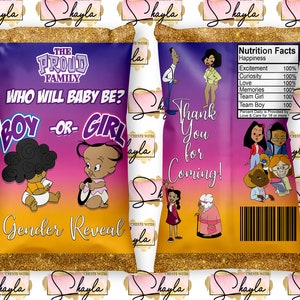 Proud Family Gender Reveal Chip Bag Wrapper - DIGITAL FILE ONLY