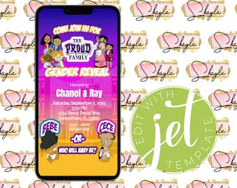 Proud Family Gender Reveal Digital Invite