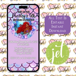 Mermaid Birthday Digital Invite