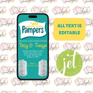 Pampers Baby Shower Digital Invite