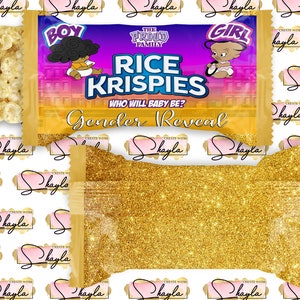 Proud Family Gender Reveal Rice Krispy Wrapper - DIGITAL FILE ONLY