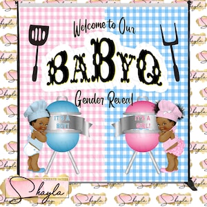 BaByQ Gender Reveal Backdrop