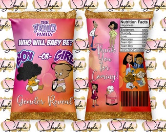 Proud Family Gender Reveal Chip Bag Wrapper - DIGITAL FILE ONLY