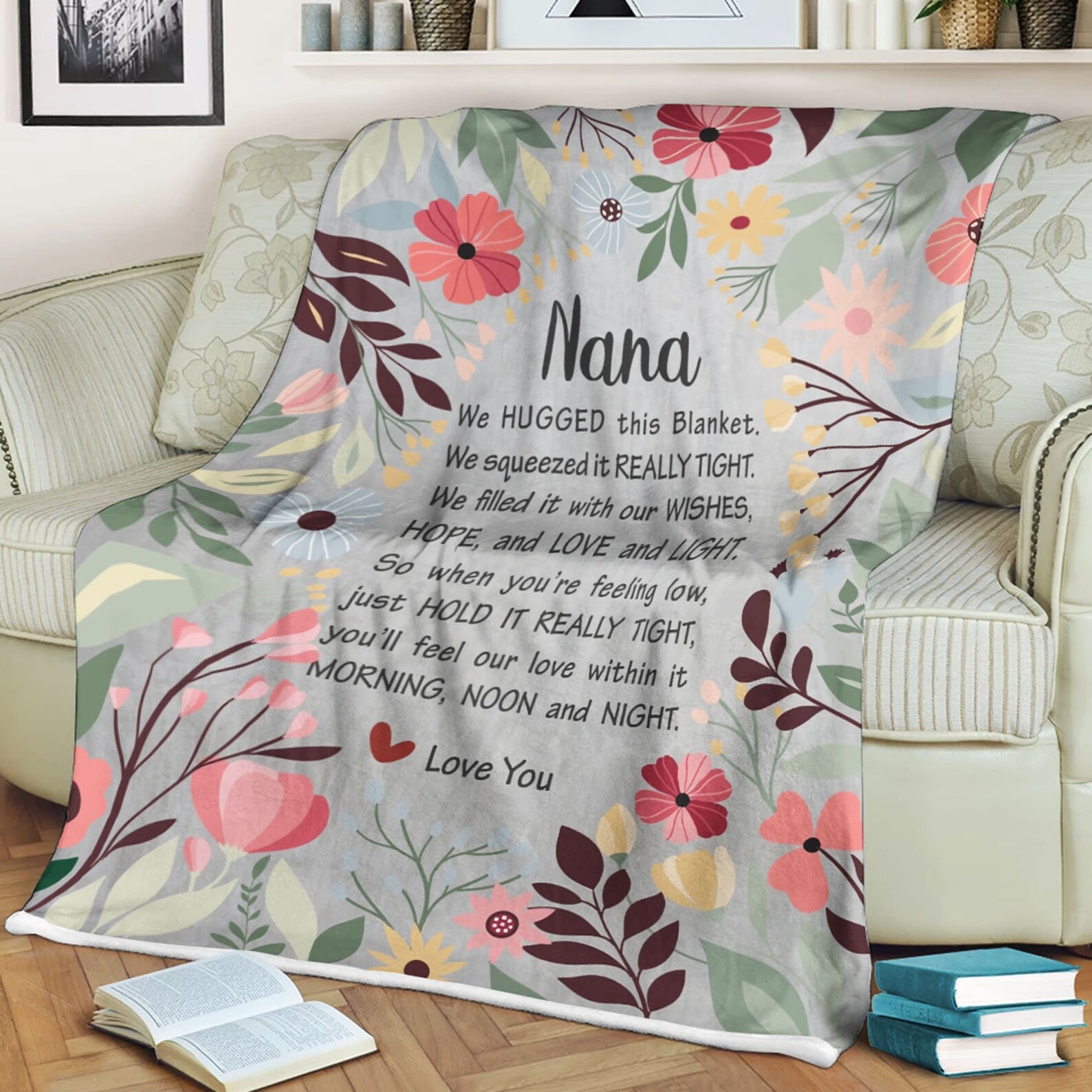 Nana we hugged this Blanket Gift for nana Throw Blanket Etsy