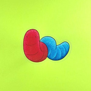 Gummy Worm Acrylic Pin | Sour Gummy | Sweet | Food Pin