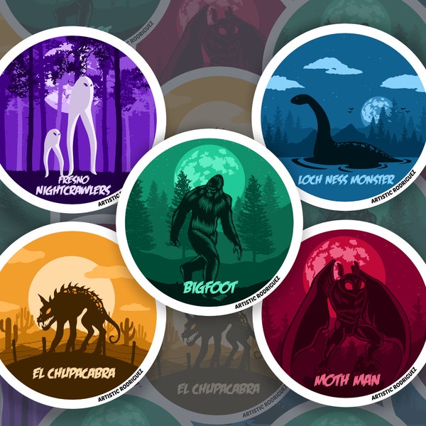 From Beyond Sticker Pack | Cryptid | Monster Stickers | Scary Decal | Vinyl