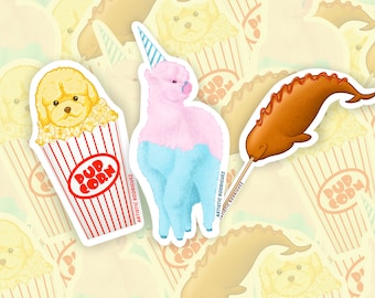 Carnival Snacks Sticker Pack | Sweets | Food Sticker Pack | Cute Stickers | Animals