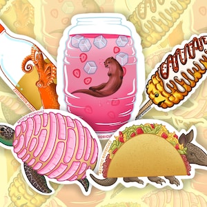 Paquete de pegatinas de La Cocina / Pegatinas mexicanas / Dulces / Pegatinas lindas / Animales / Comida / Pegatinas hispanas