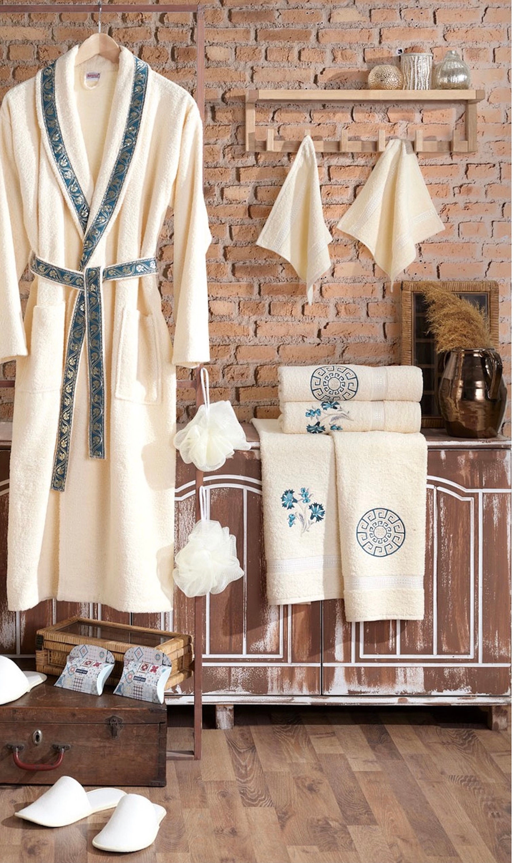 Family Bathrobe Set 16 Pieces I Turkish Bathrobe I Turkish Etsy