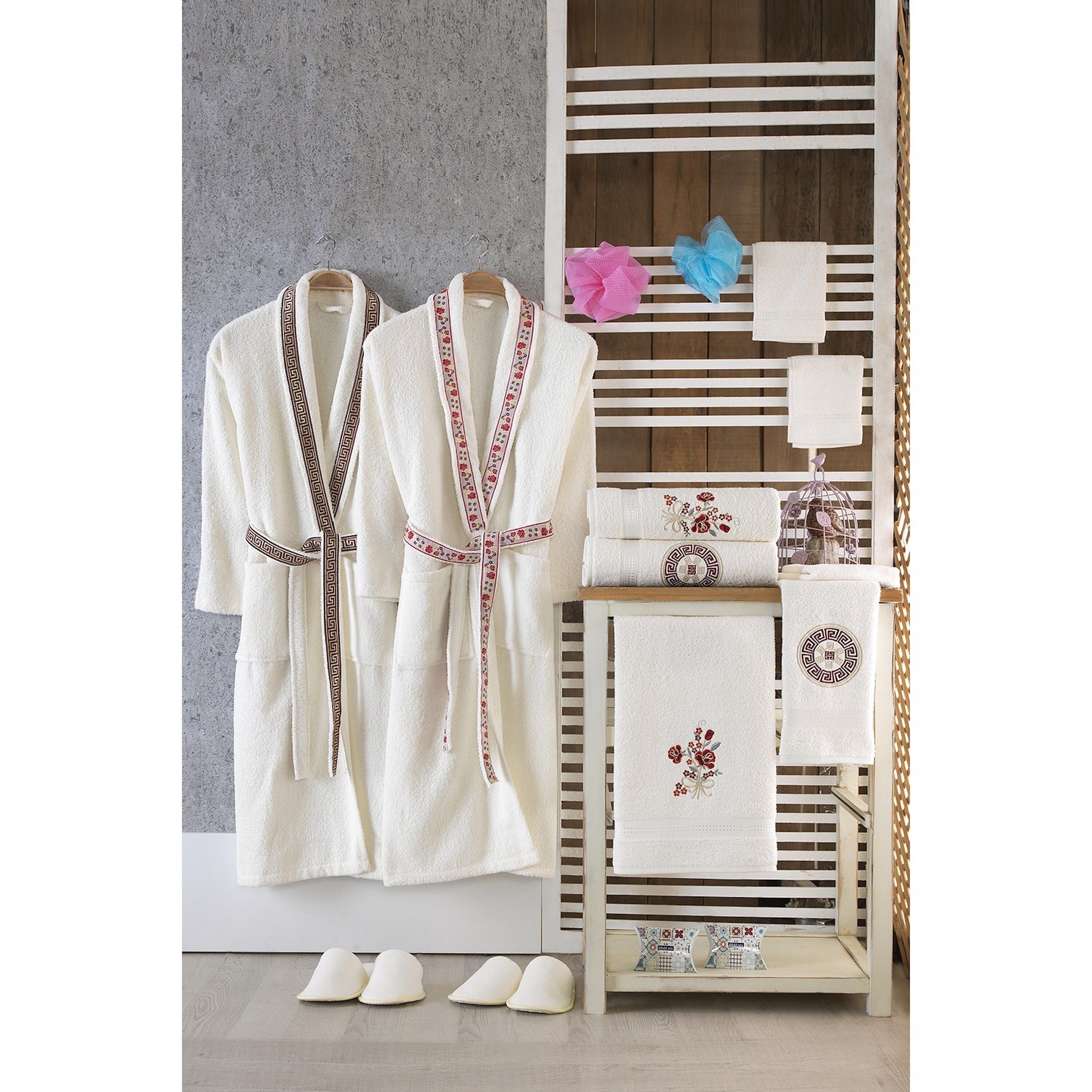 Family Bathrobe Set 16 Pieces I Turkish Bathrobe I Turkish Etsy