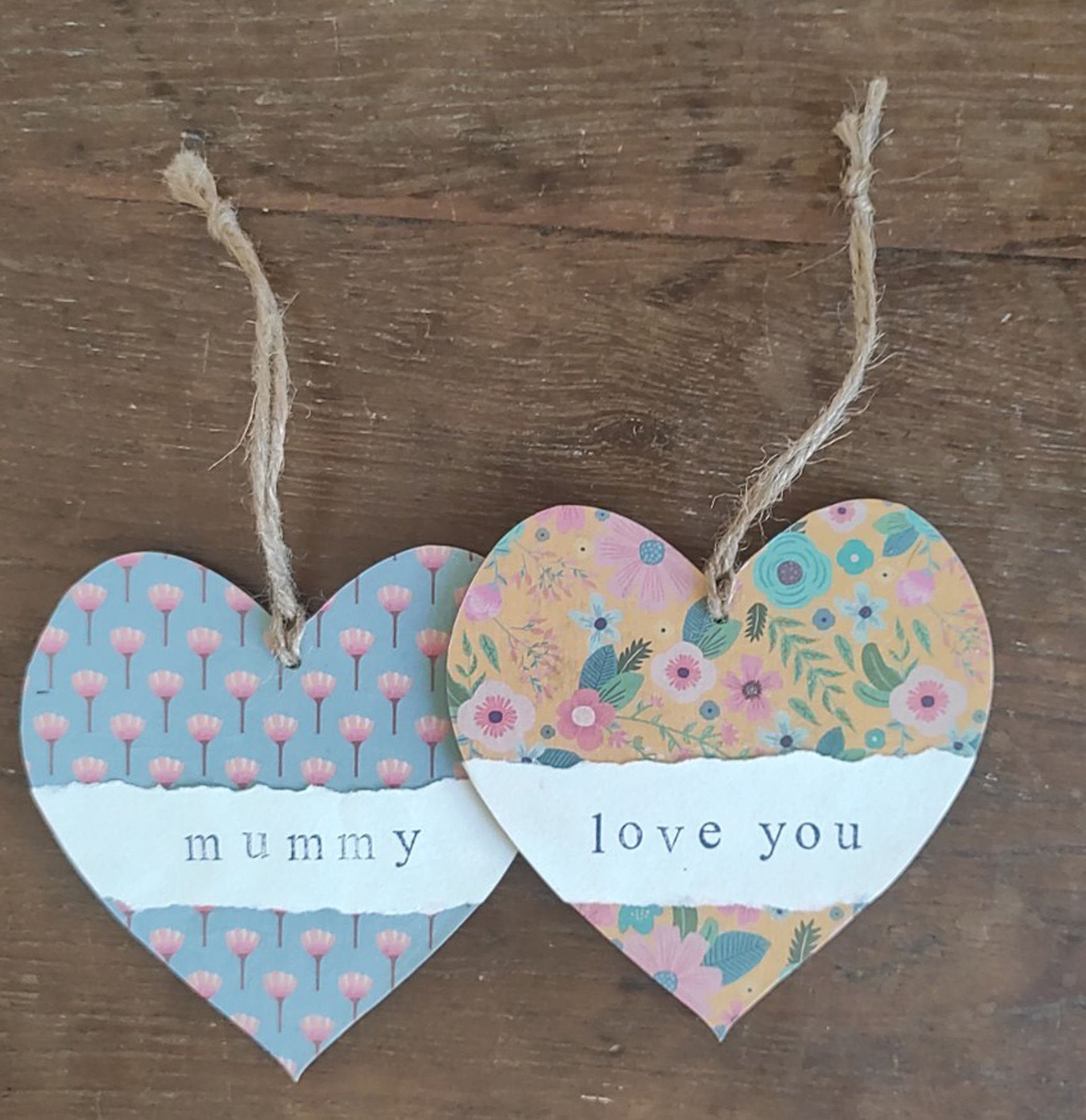 Jolis Cœurs en Bois, Floral, Découpage, Décoration Suspendue, Aimant Frigo, Personnalisé