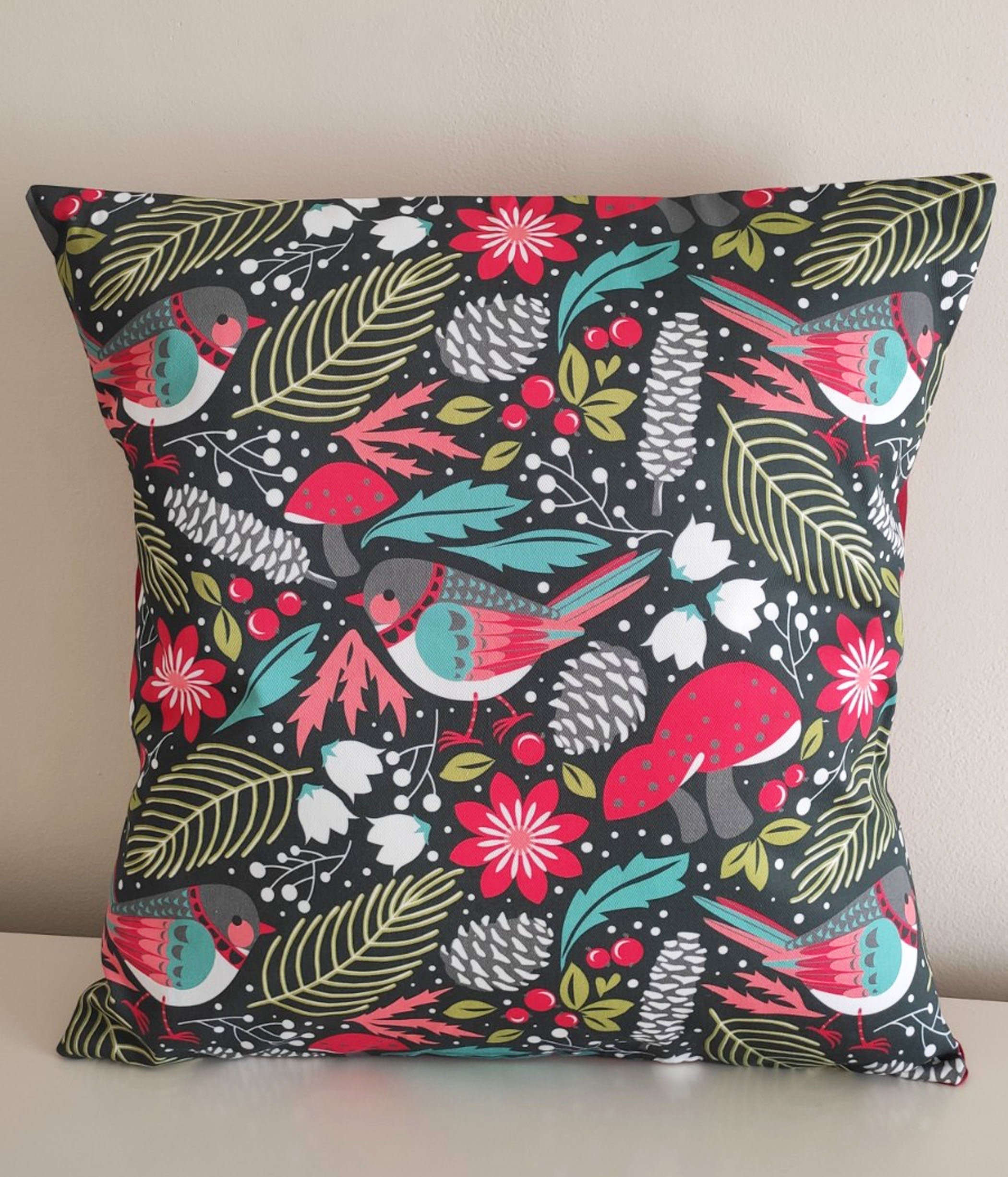 Belles Couvertures de Coussin d'oiseau d'hiver, Noël, Scandi, Décor Vacances, Fait Main