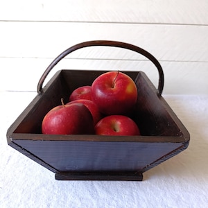 Vintage French Trug – Rustic Wooden Vegetable Basket