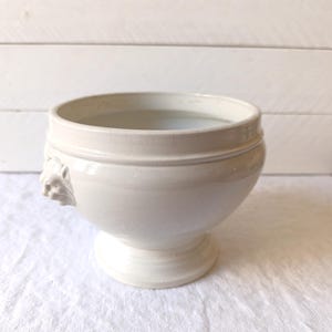 Vintage French Ironstone Soup Tureen: K&G Luneville Lion Head Handles