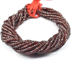 Mozambique Garnet Faceted Rondelle Gemstone Beads 13 Inch Strand, 4.50mm - 5mm Natural Mozambique Garnet Beads, Garnet Jewelry Making Beads