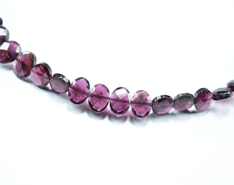 Natural Garnet Oval Shape Faceted Gemstone Briolette Beads 8 Inch Strand, 4.50X6.50mm - 5X7mm Garnet Faceted Oval Beads,Jewelry Making Beads