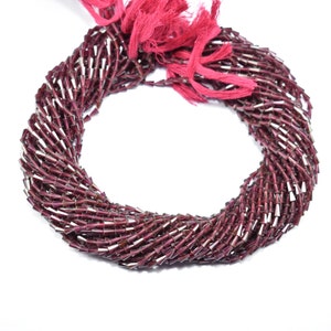 Best Quality Natural Garnet Straight Drill Glass Shape Gemstone Beads 13 inch 1 Strand 3X4mm - 3X5mm, Garnet Drops Beads