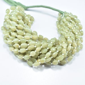 16 Inch 1 Strand Cat&#39;s Eye Smooth Oval Gemstone Beads, 5.50X6.50mm - 6X8mm Natural Cat&#39;s Eye Plain Oval Beads, Cat&#39;s Eye Wholesale Beads