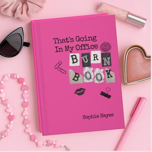 Funny Work Journal Office Burn Book, Bestie Gifts, Daughter Gift, Self Care Gifts, Diary Personalized, Scrapbooking, Stationary Gifts, Y2k