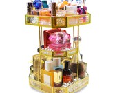 LORIINI Elegant Luxurious Exquisite 360 degree Organizer Makeup Organizer Jewelry Cosmetic Organizer Vanity exquisite Organizer