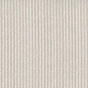 May include: A beige fabric with a white chevron pattern. The fabric has a subtle texture and a slightly off-white background.