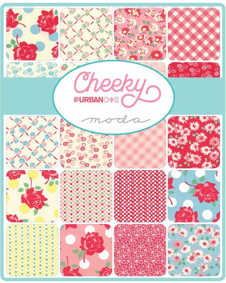 Cheeky Pattern Cheeky by Urban Chiks for Moda Fabrics, Rare OOP Item Number 31141-13 ...