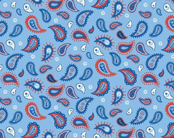 Red White & Bang by Sandy Gervais for Riley Blake Designs C11522 Blue