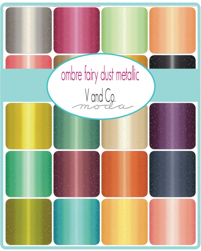 Item number 10871-52M Avocado Ombre Fairy Dust by V and Co for Moda