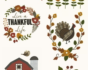Autumn Gatherings Flannels by Primitive Gatherings for Moda Fabrics Panel 49180-12F