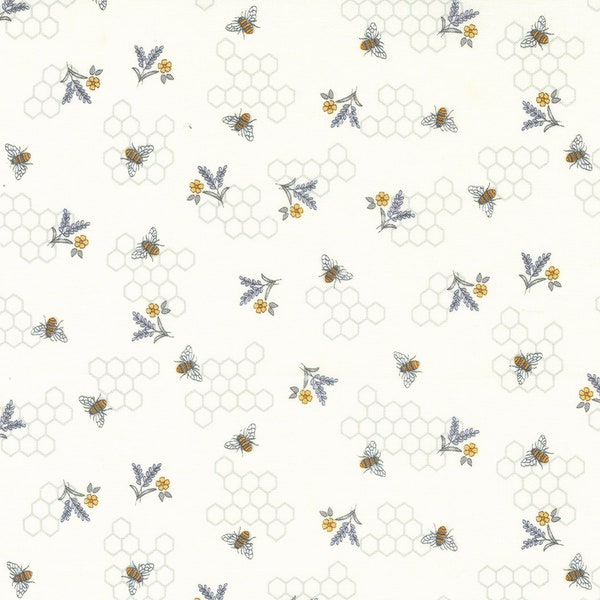 Honey & Lavender by Deb Strain for Moda Fabrics 56087-11 Milk