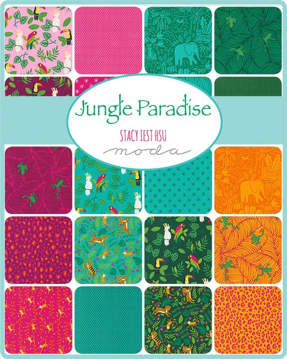 Jungle Paradise Layer Cake- Stacey Iest Hsu Jungle Paradise Layer Cake- Stacey Iest Hsu