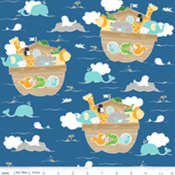 Riley Blake Little Ark Designer Fabric C3830 WHITE 100% Cotton Fat Quarter Riley Blake Little Ark Designer Fabric C3830 WHITE 100% Cotton Fat Quarter