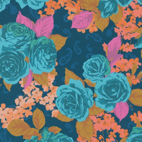 Paisley Rose - Paisley Rose in Prussian Blue Paisley Rose - Paisley Rose in Prussian Blue
