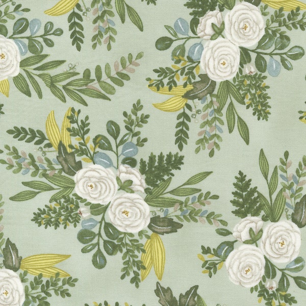 Happiness Blooms by Deb Strain for Moda Fabrics 56051-14 Fern