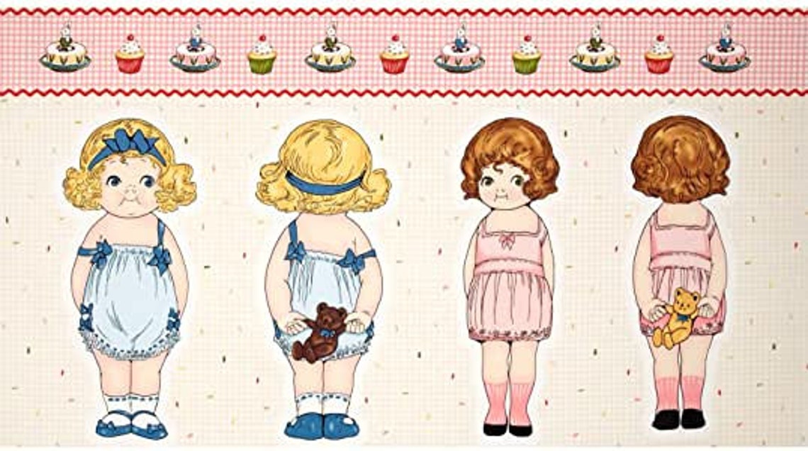 Paper Dolls Bakery Cut and Sew Doll Panel by Penny Rose - Etsy