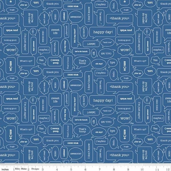 Modern Mini's by Lori Holt for Riley Blake, Item number C4767 Blue. Sold by Half Yard.