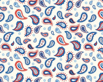 Red White & Bang by Sandy Gervais for Riley Blake Designs C11522 Cream