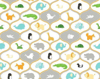 Riley Blake Little Ark Designer Fabric C3830 WHITE 100% Cotton Fat Quarter Riley Blake Little Ark Designer Fabric C3830 WHITE 100% Cotton Fat Quarter