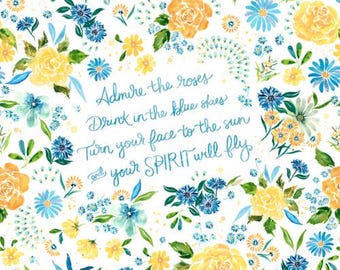 Sunshine Blue Skies by Create Joy Project for Moda Fabrics, Item Number 39833-11 Panel