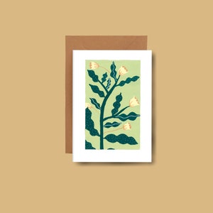 Cartão dobrável A5 com motivo floral, flores, cartões, cartão de aniversário, cartão duplo, cartão de felicitações, cartão para mulher, cartão dobrável, dia dos namorados