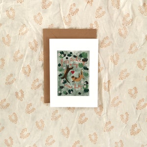 A5 Folding Card, Otter, Carte de vœux, Carte d’anniversaire, Carte, Illustration, Art