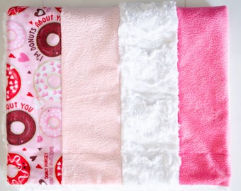 Baby Blanket - Valentine's Striped - Cuddle® Soft Snuggle Blanket